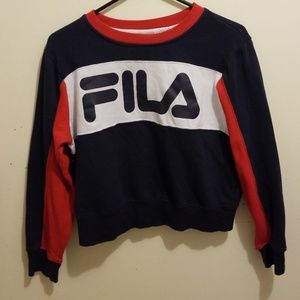 fila cropped sweatshirt